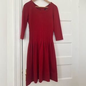 Pink Tartan red chic fit and flare dress